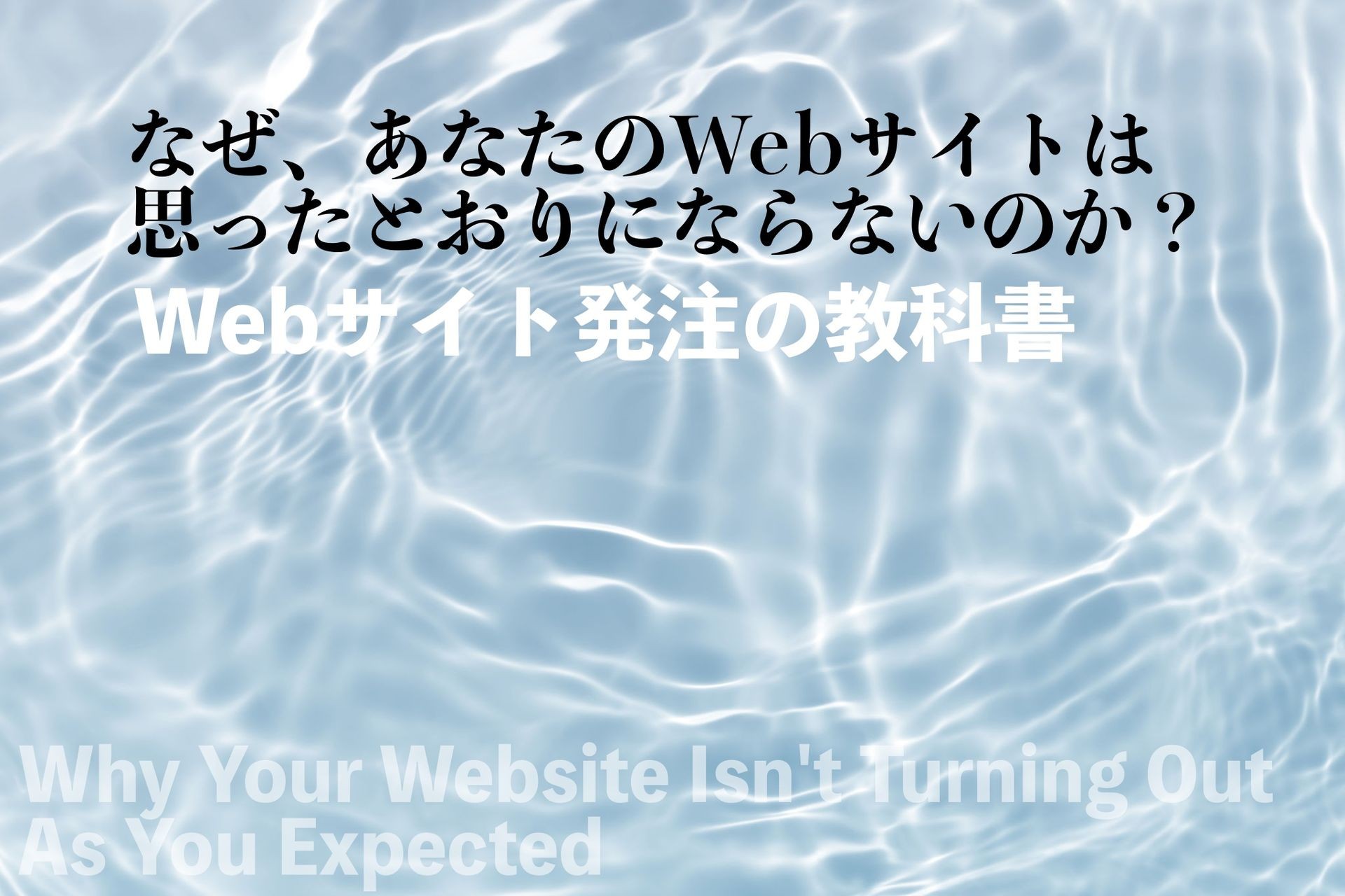 なぜ、あなたのWebサイトは思ったとおりにならないのか